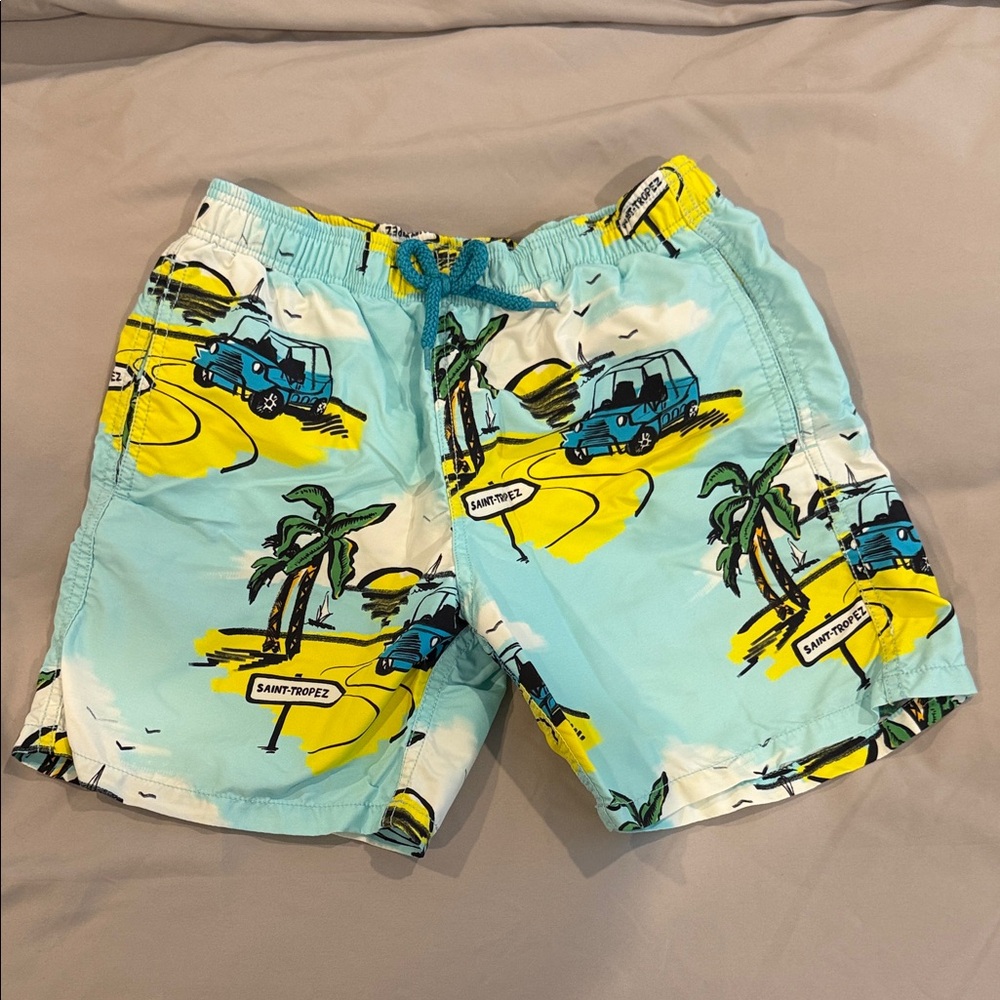 VILEEBREQUIN size 14 Tropical Print Swim Shorts